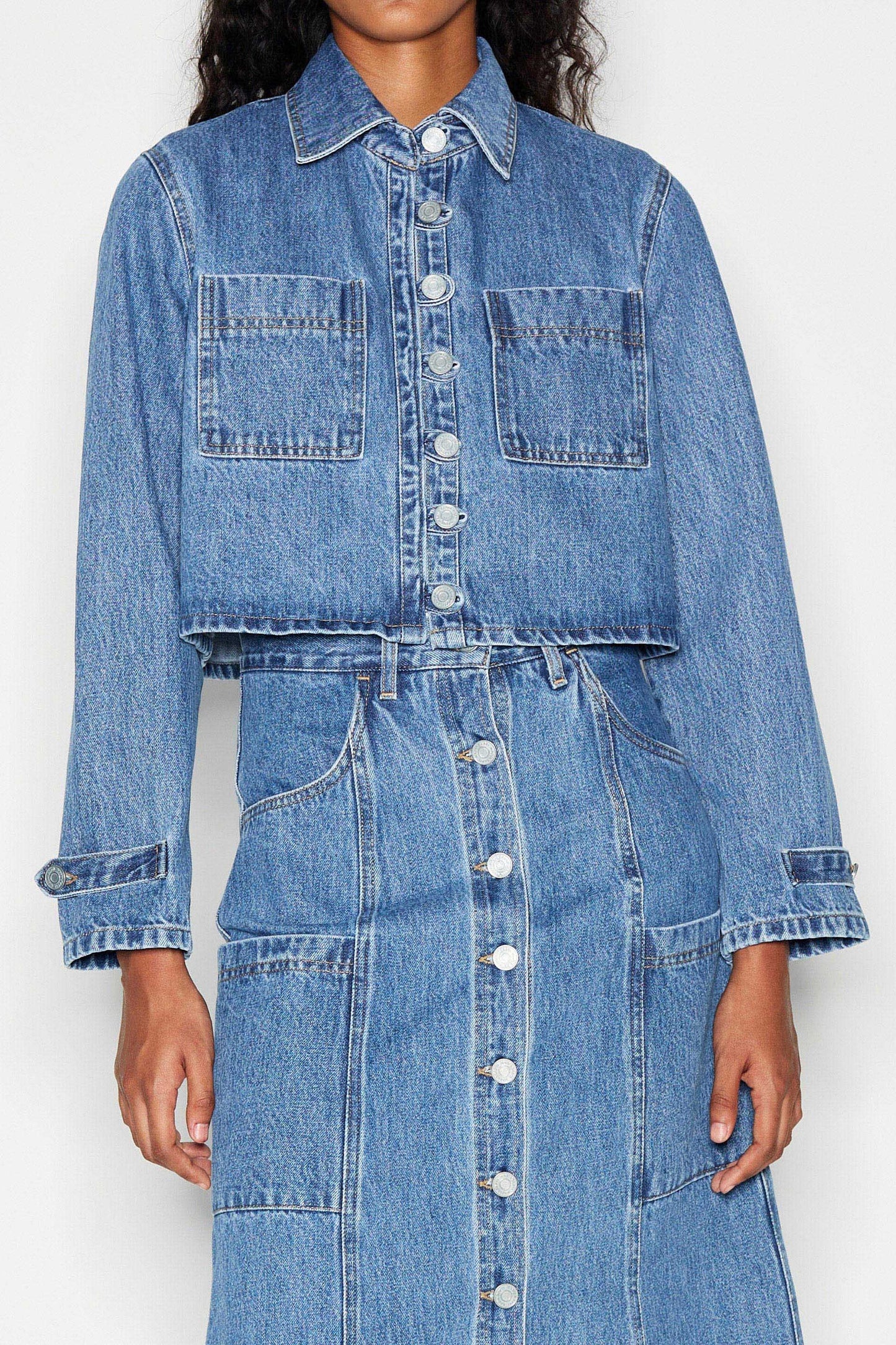 Denim Crew Crop Jacket