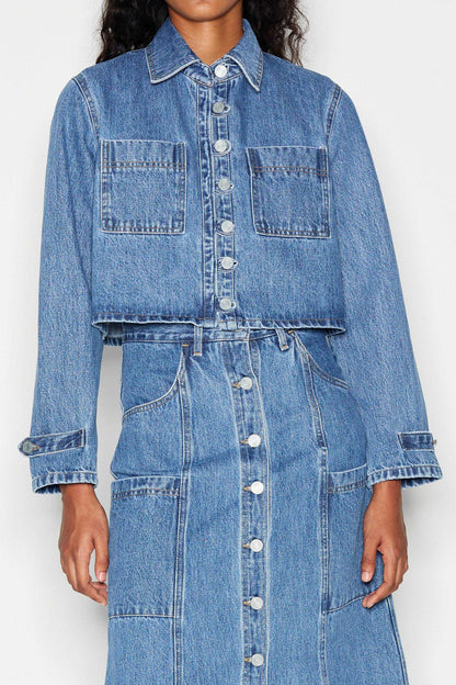 Denim Crew Crop Jacket