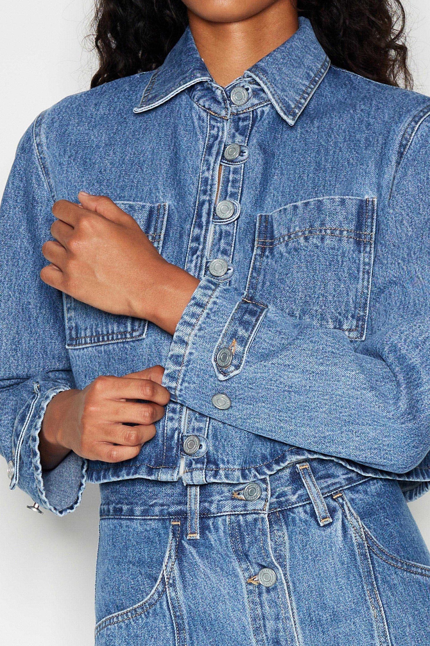 Denim Crew Crop Jacket