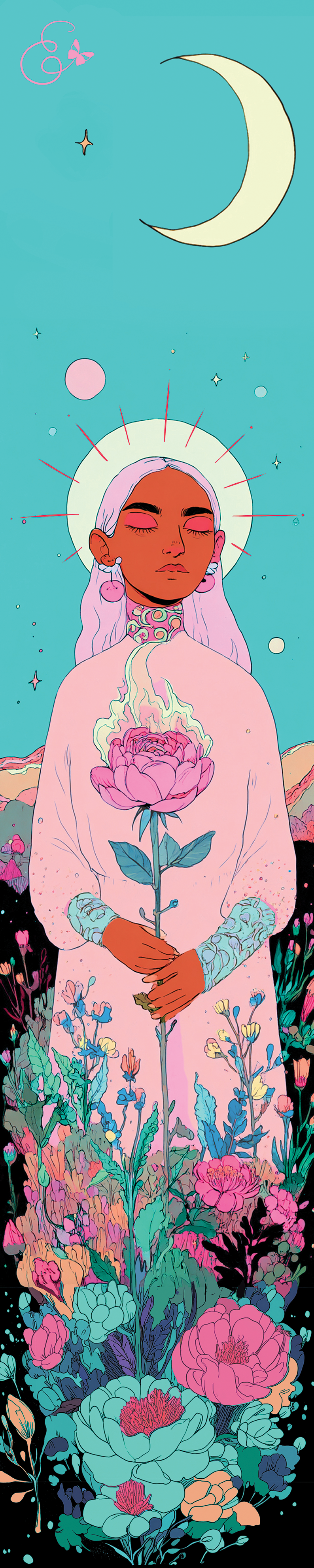 The Burning Rose Foulard