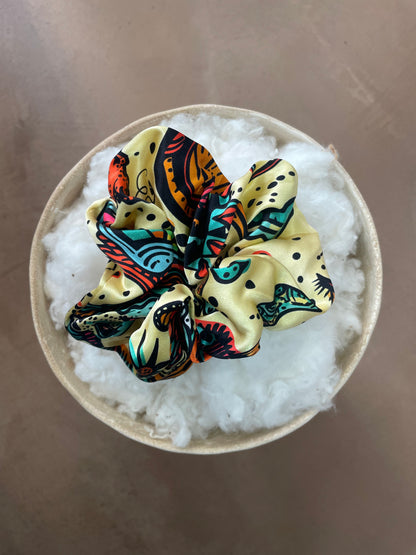 Enif of the Flying Chariot silk scrunchy