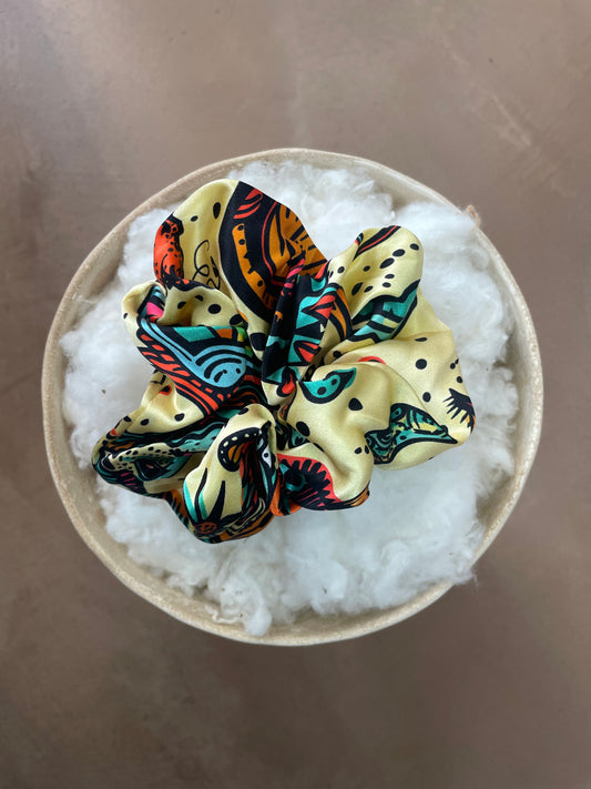 Enif of the Flying Chariot silk scrunchy