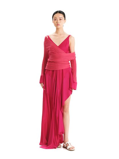 Sleek Move Asymmetric Maxi Dress