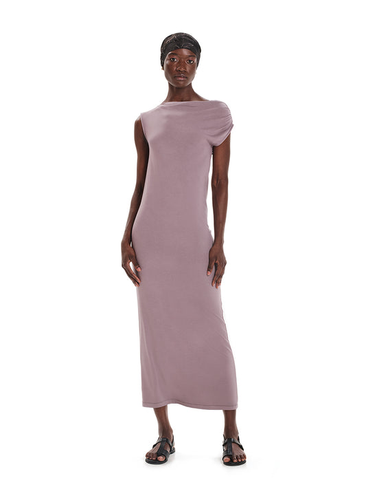 Flexible Mind Maxi Asymmetrical Shoulder Dress