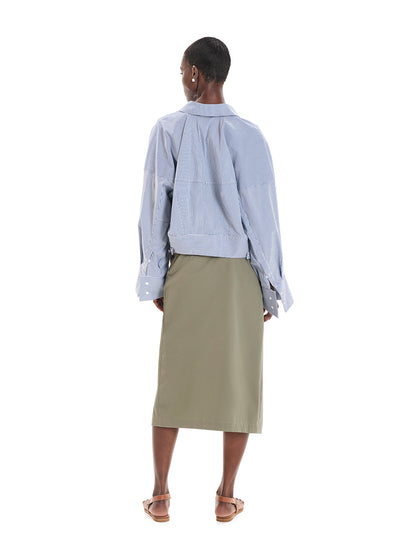Structured Comfort Midi Skirt