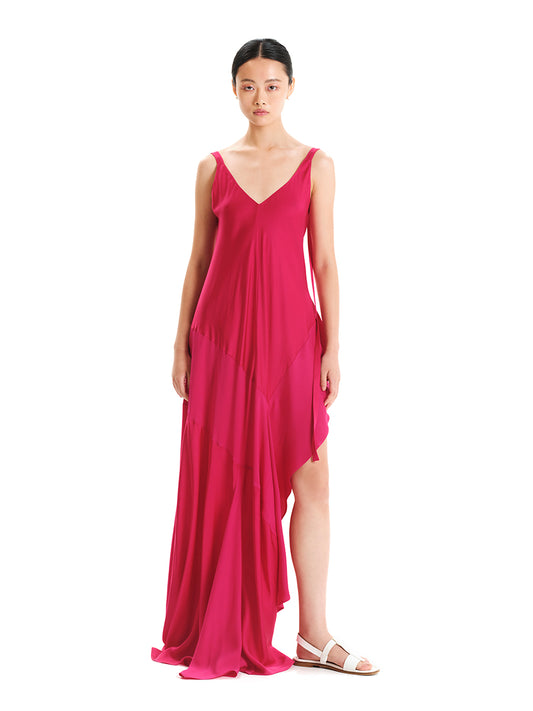 Sleek Move Asymmetric Maxi Dress