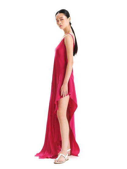 Sleek Move Asymmetric Maxi Dress