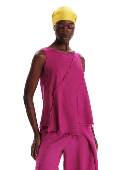 Fringed Linen Top