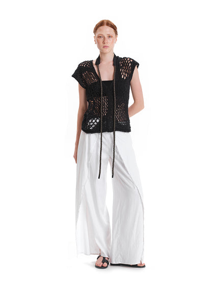 Fringed Linen Trousers