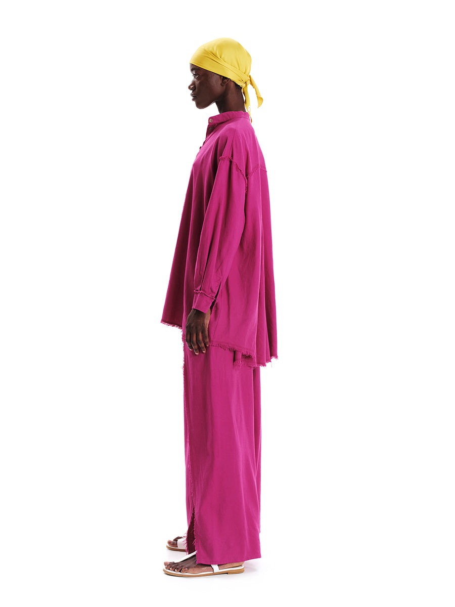 Fringed Linen Trousers