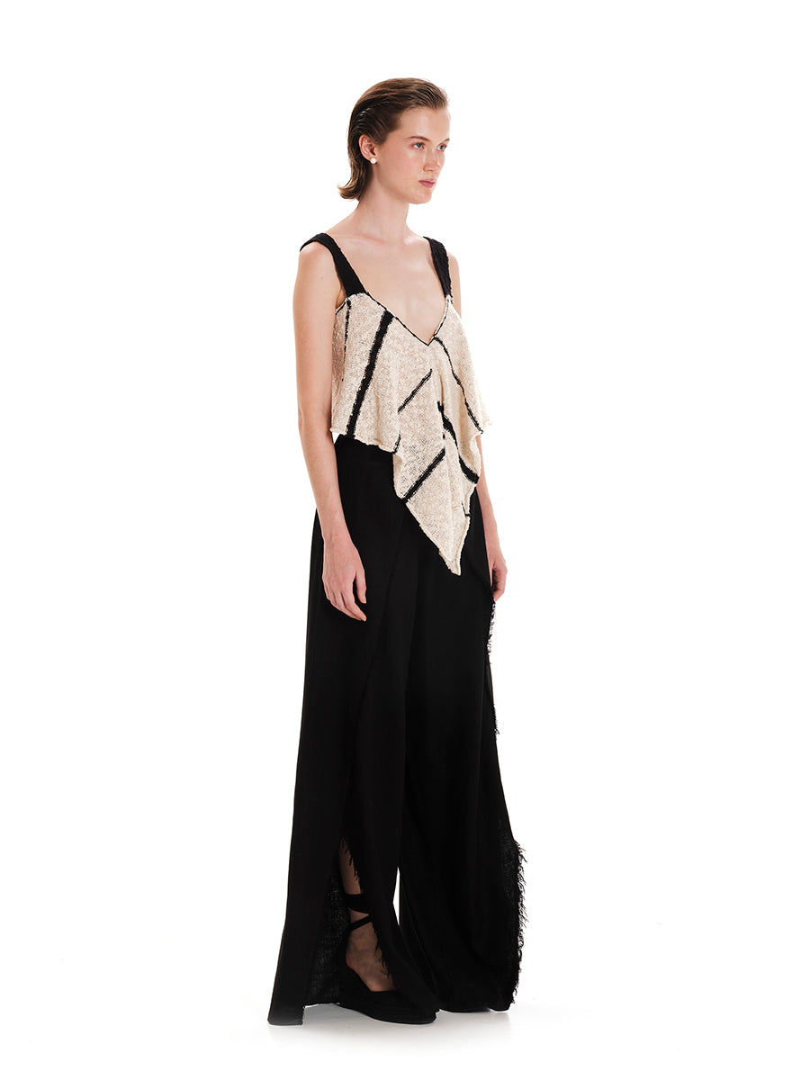 Land Art Double Face Knit Top