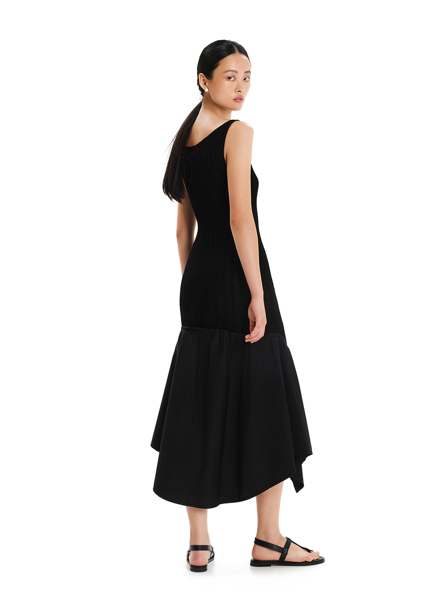 In The Flow Knit Asymmetric Dress
