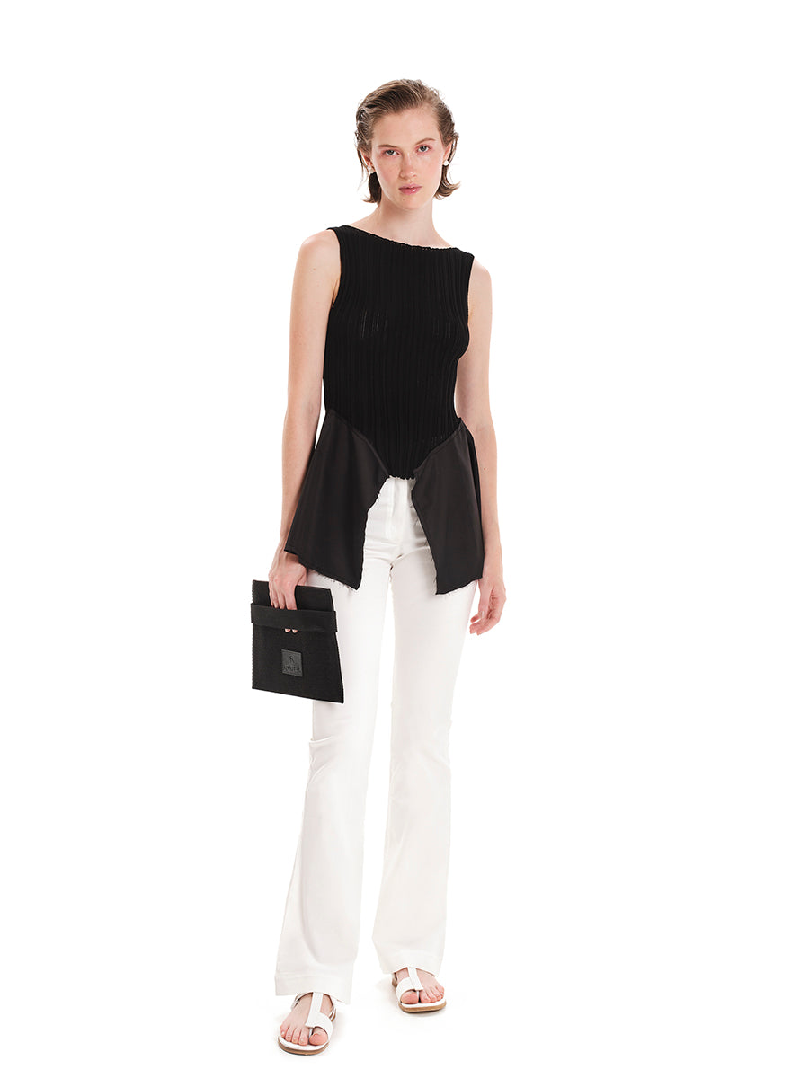 In The Flow Knit Asymmetric Top