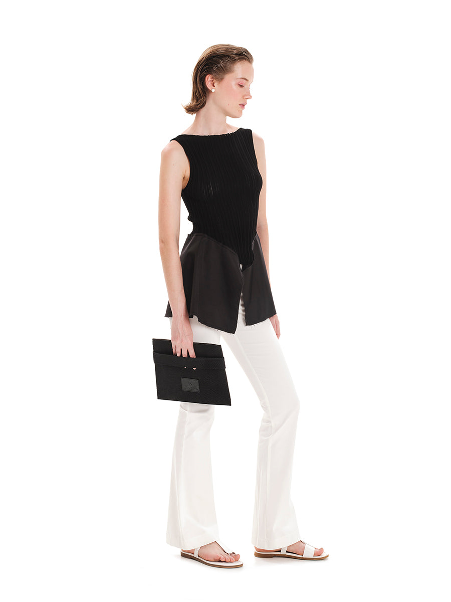 In The Flow Knit Asymmetric Top