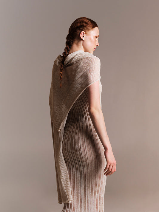 Shimmering Water Knit Scarf