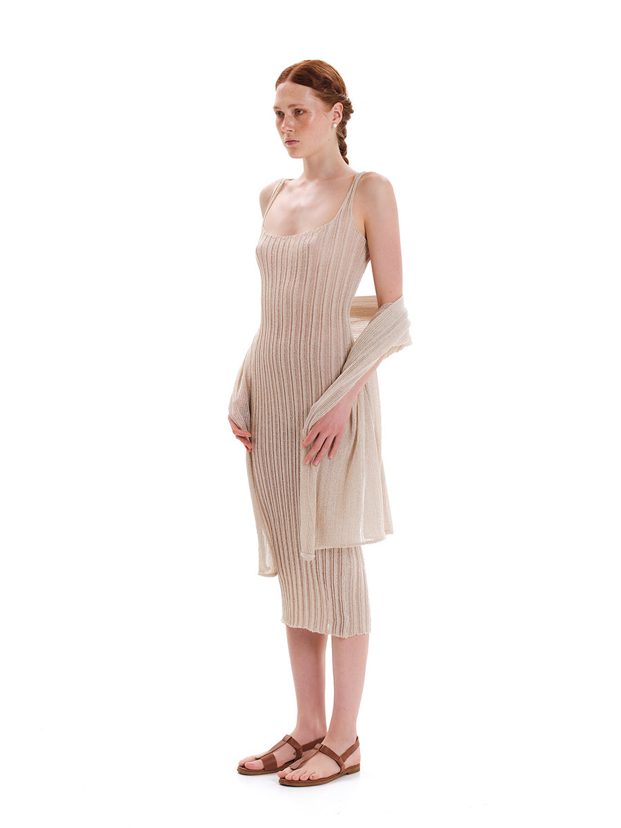 Shimmering Water Maxi Knit Dress
