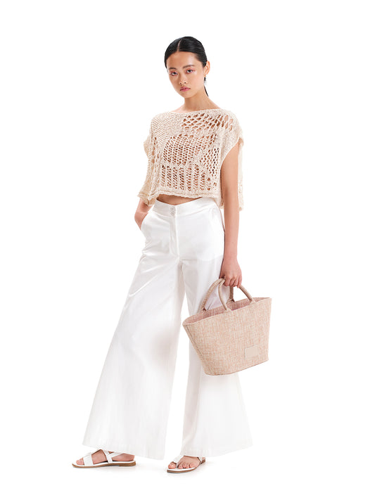 Nature Textures Boxy Knit Top