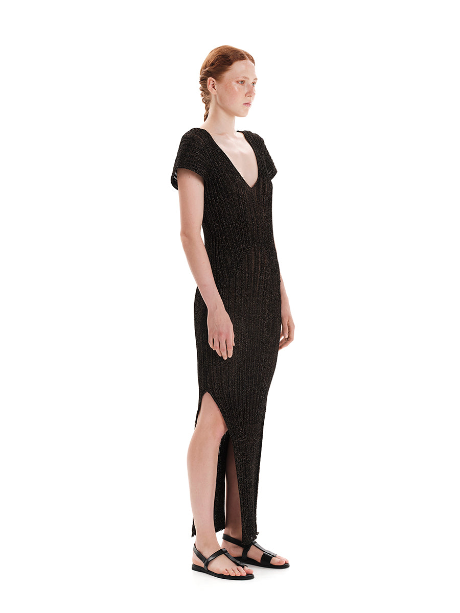 Shimmering Water Maxi Knit Dress