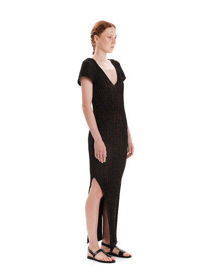 Shimmering Water Maxi Knit Dress
