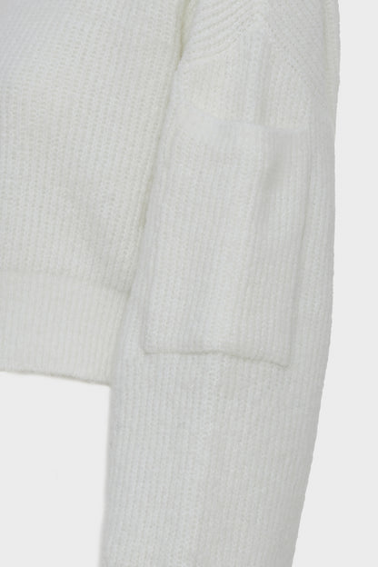 Donna Knitted Cropped Blouse