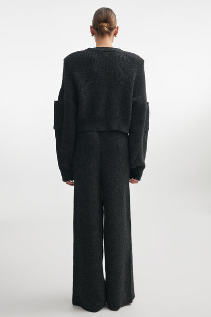 Donna Knitted Cropped Blouse