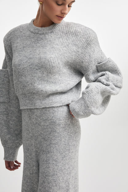 Donna Knitted Cropped Blouse