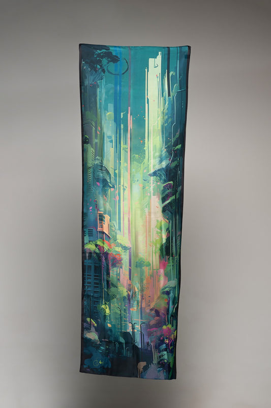 Urban Jungle silk shawl