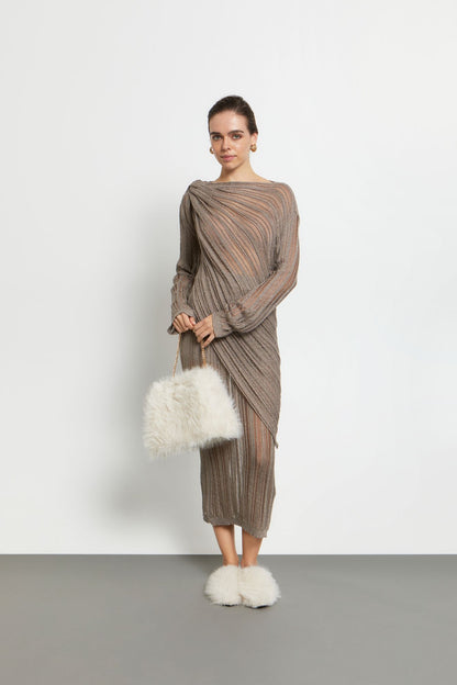 Twist and Shine Knit Lurex Blouse