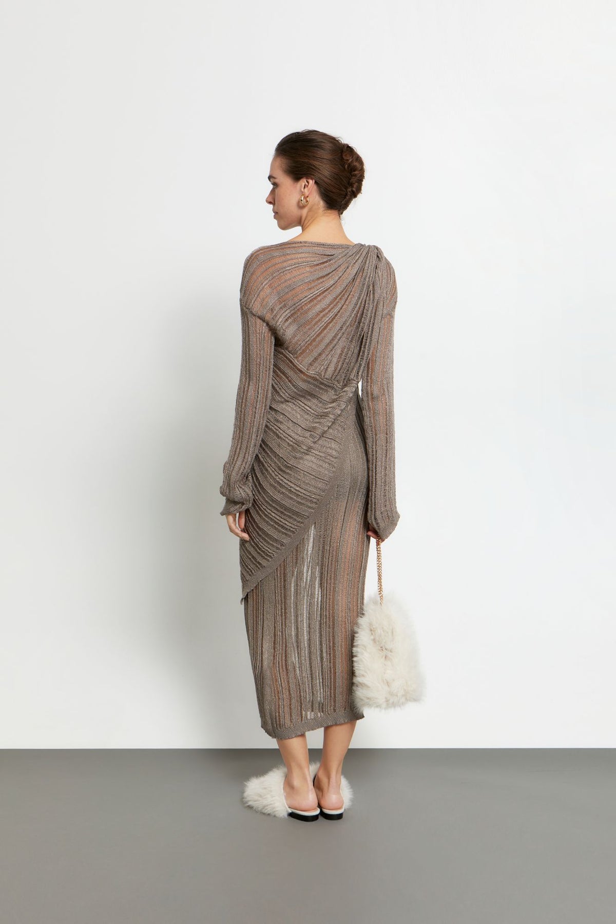 Twist and Shine Knit Lurex Blouse