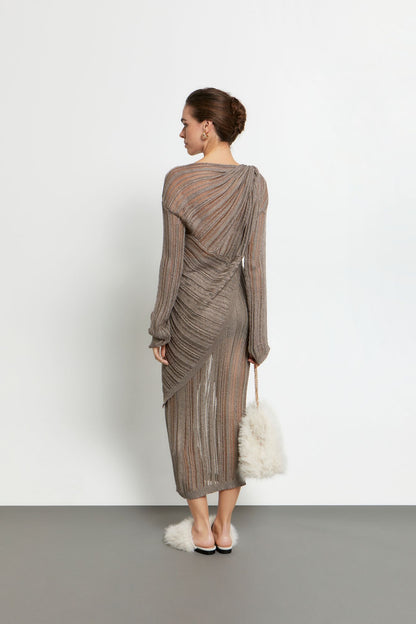 Twist and Shine Knit Lurex Blouse