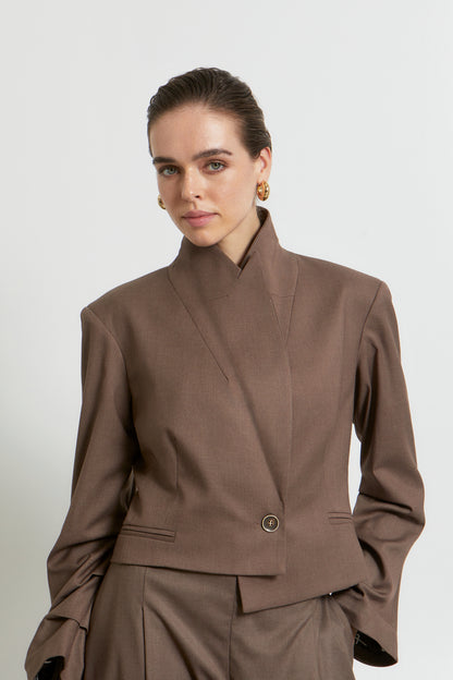 Unwritten Letters Cropped Blazer