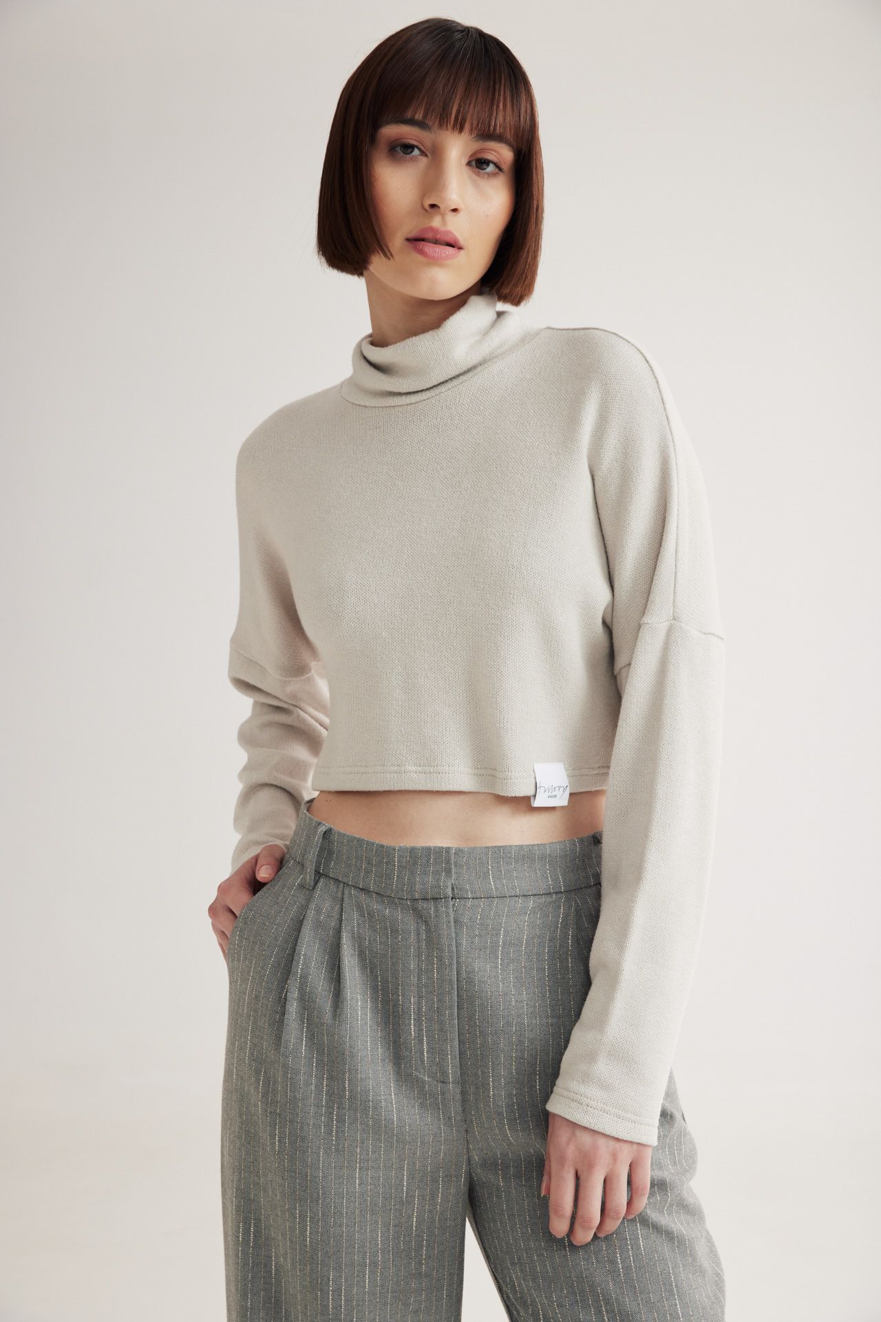 Bennet Crop Turtleneck Top