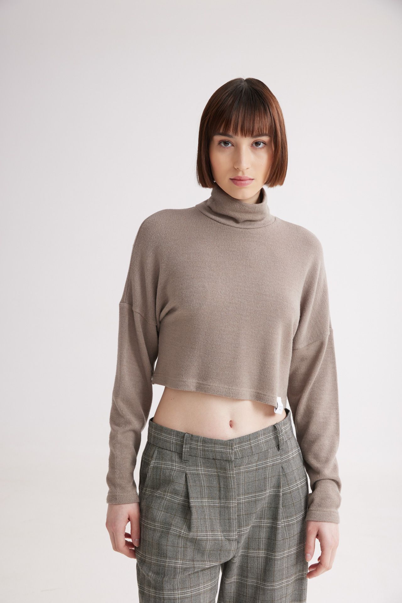 Bennet Crop Turtleneck Top