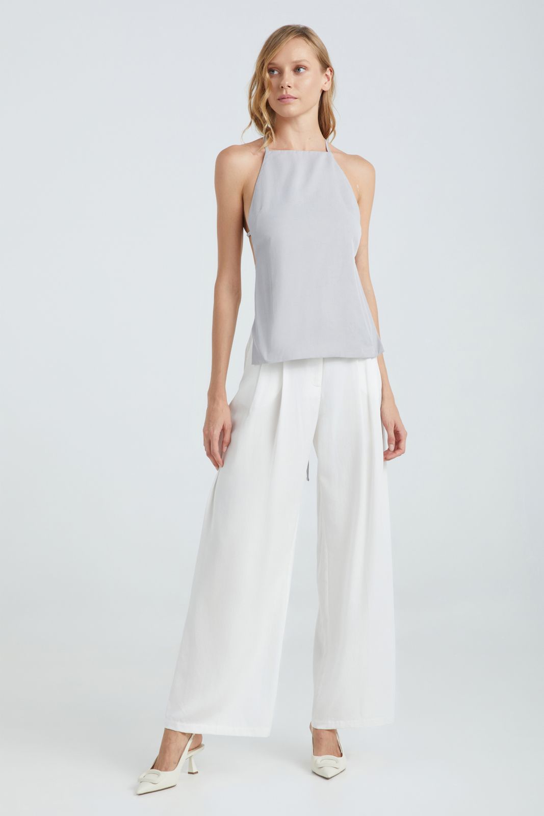 Bliss Grey Backless Top