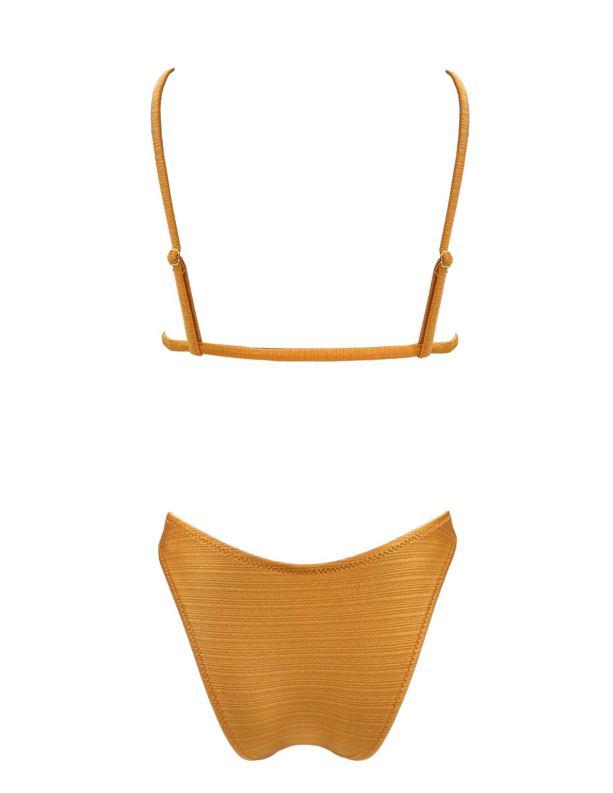 Classic shiny copper triangle Bikini