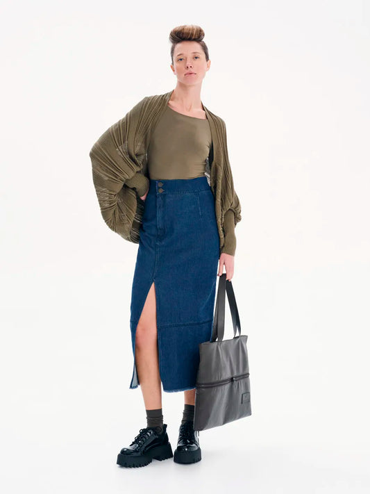 Comfort & Style Jean Midi Skirt