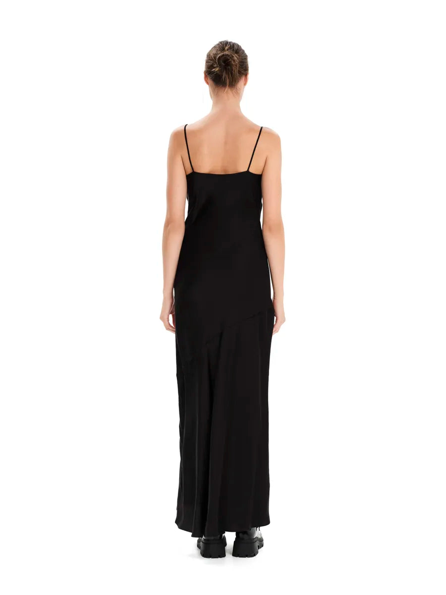 Dark Sheen Maxi Slip Dress