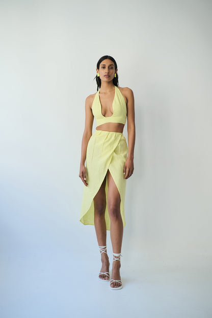 Linen Wrap Skirt
