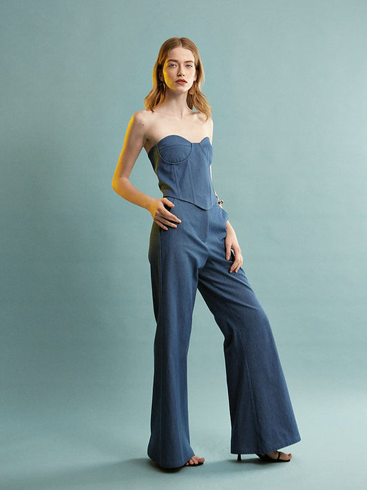 Mabel denim flare pants