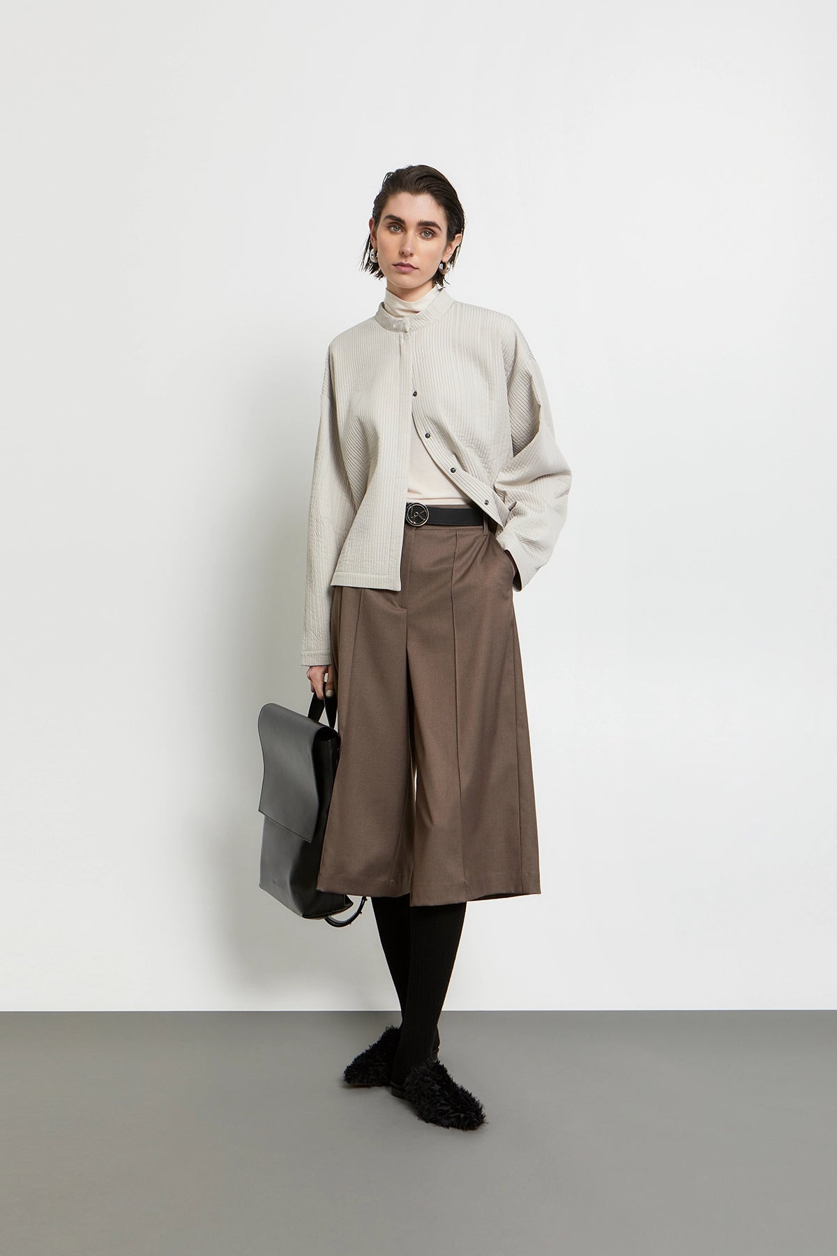 Pleated Poetry Double-Face Jacket