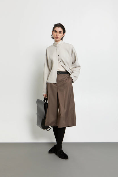 Pleated Poetry Double-Face Jacket