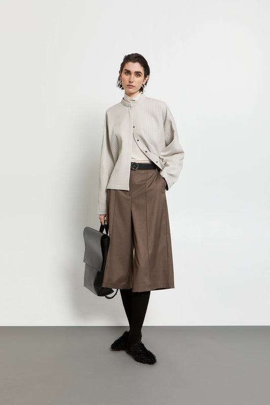 Pleated Poetry Double-Face Jacket