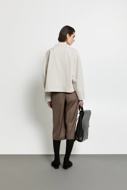 Pleated Poetry Double-Face Jacket