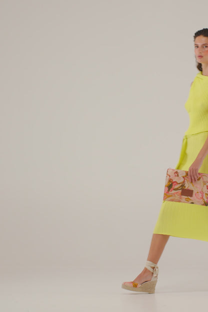 Seashells Knit Midi Dress with Belt