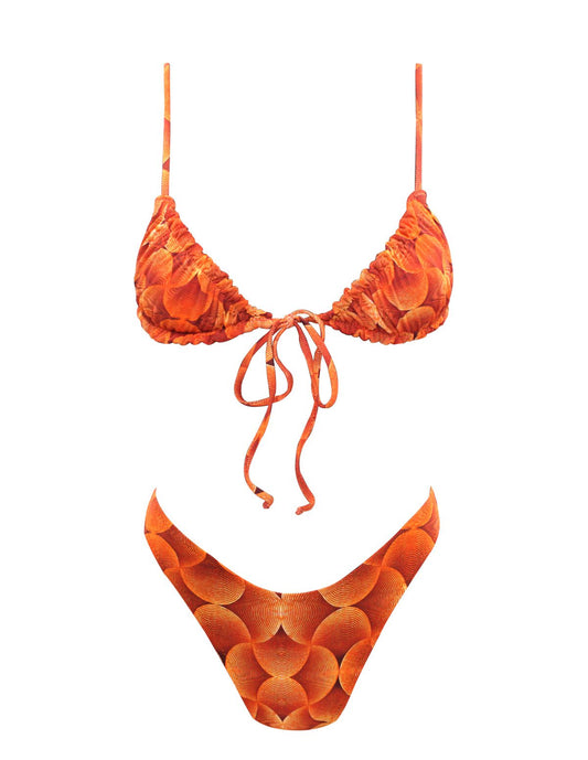 Ruched seashell bralette Bikini
