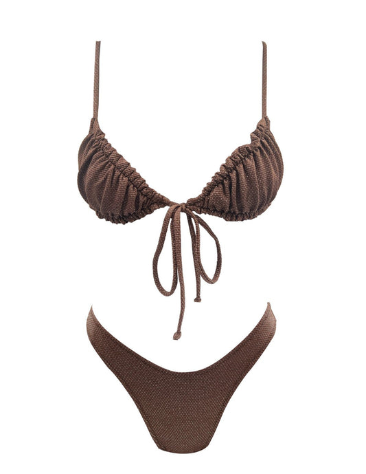Ruched coconut bralette Bikini