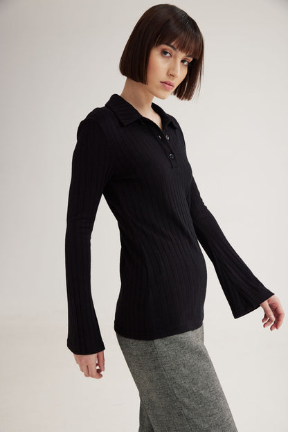 Sloane Knit Polo Top