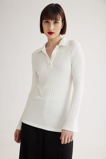 Sloane Knit Polo Top