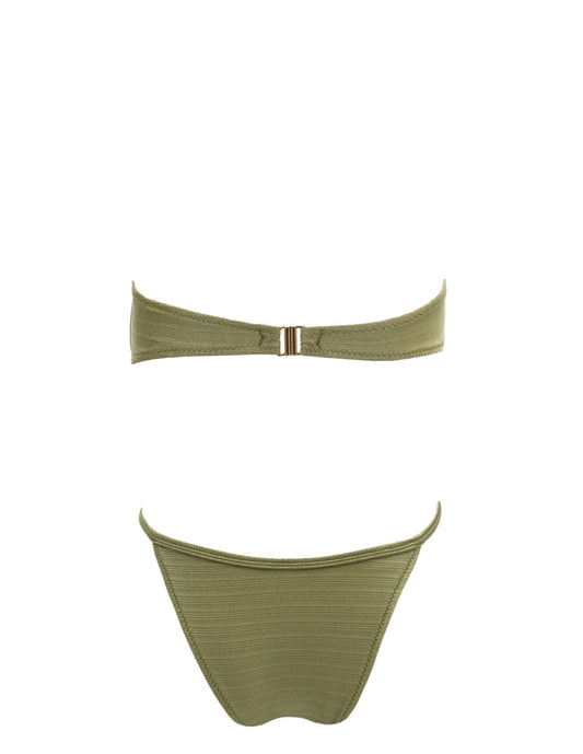 Strapless olive green Bikini