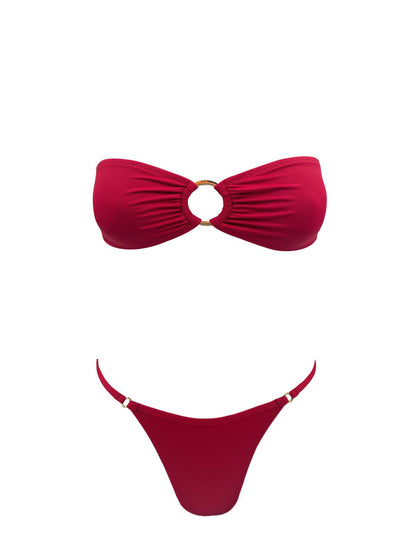 Strapless merlot Bikini
